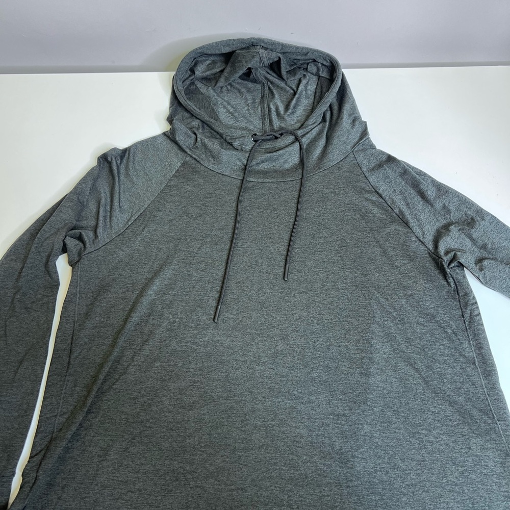 Athleta Uptempo Flora Mauve/Shale & Charcoal Hoodie Top - Picture 2 of 14